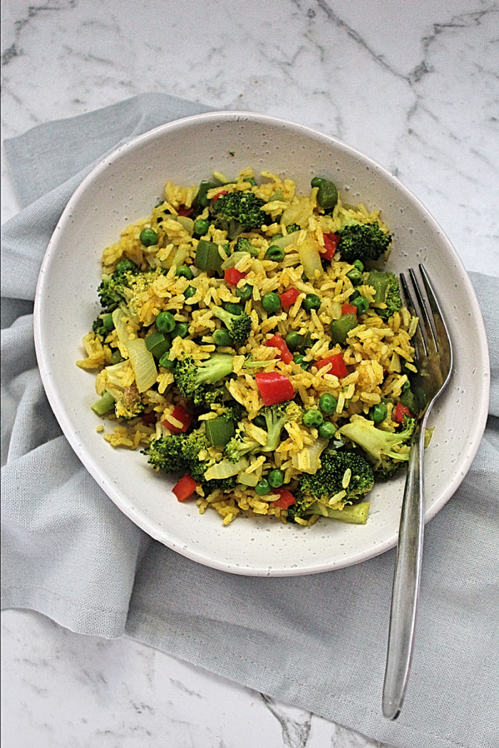 Easy Curried Fried Rice with Vegetables 1
