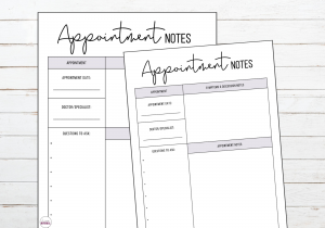 Appointment Notes - Sign Up Gift