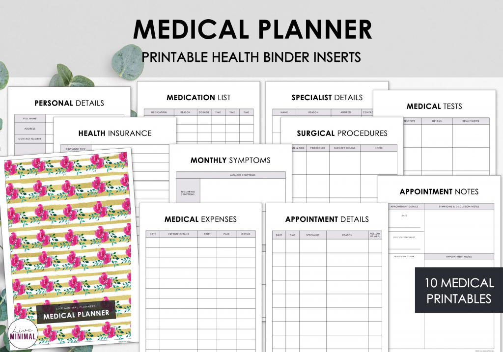 Printable Medical Planner – Farm Girl Designs