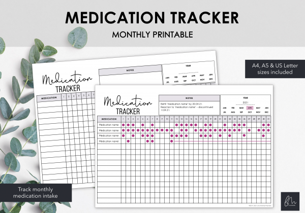 LiveMinimalPlanners Medication Tracker V2