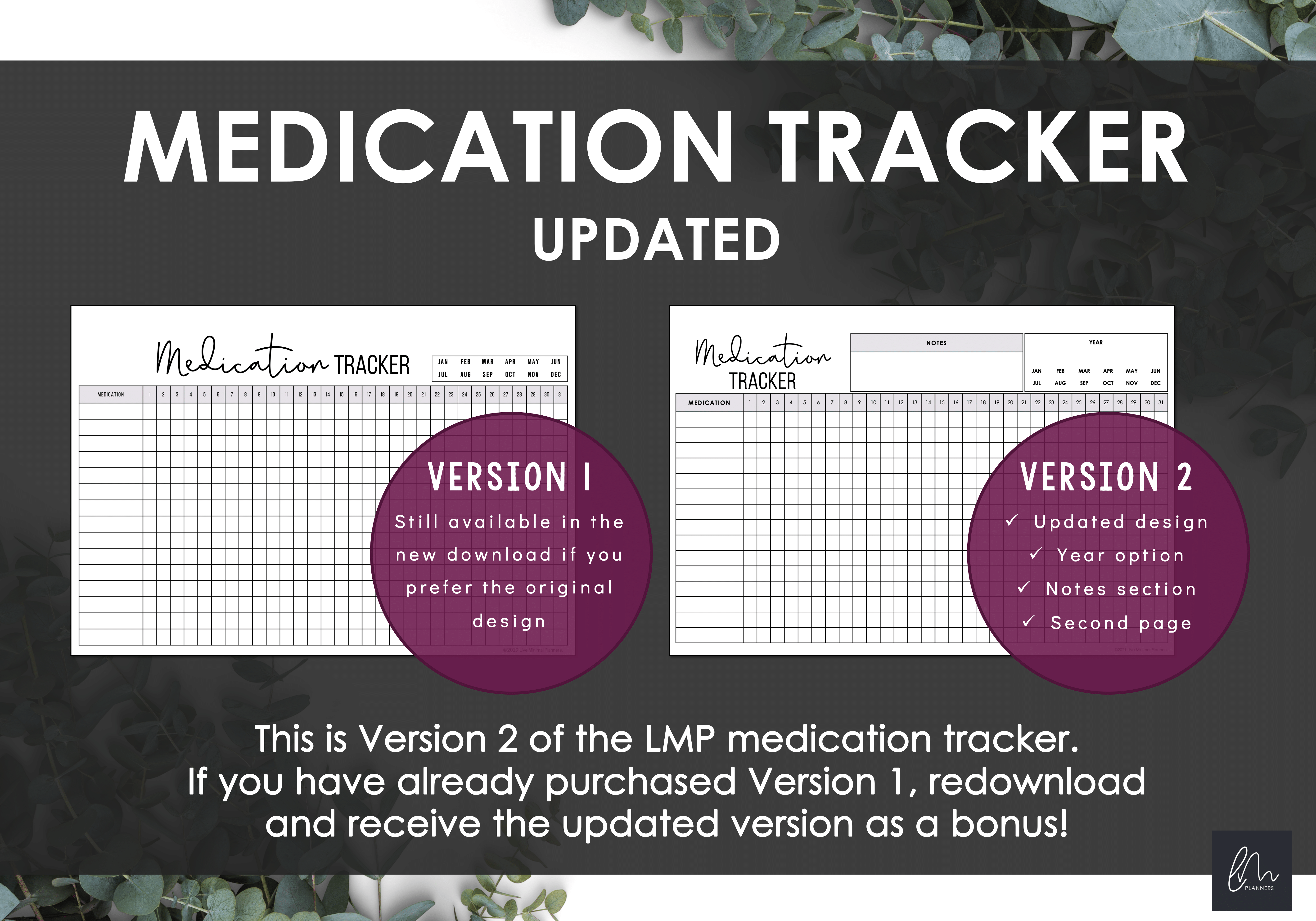 Printable planner, Ivf, Medication tracker