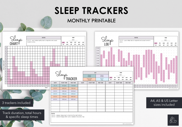 LiveMinimalPlanners Sleep Tracker