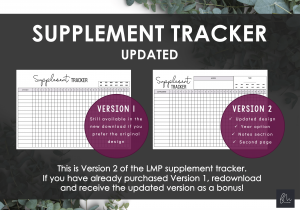 LiveMinimalPlanners Supplement Tracker
