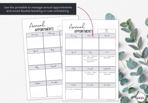 LiveMinimalPlanners Appointment Schedule Overview