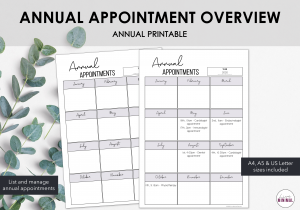 LiveMinimalPlanners Appointment Schedule Overview