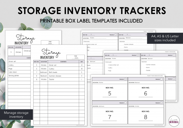 LiveMinimalPlanners Storage Inventory Tracker