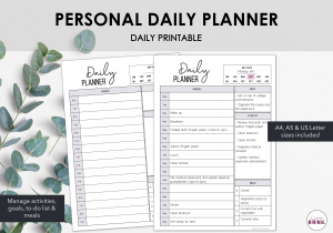 LiveMinimalPlanners Daily Planner