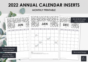 LiveMinimalPlanners 2022 Calendar