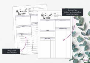 LiveMinimalPlanners Medical Overview 2 Pages