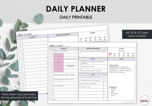 LiveMinimalPlanners Daily Planner Printable