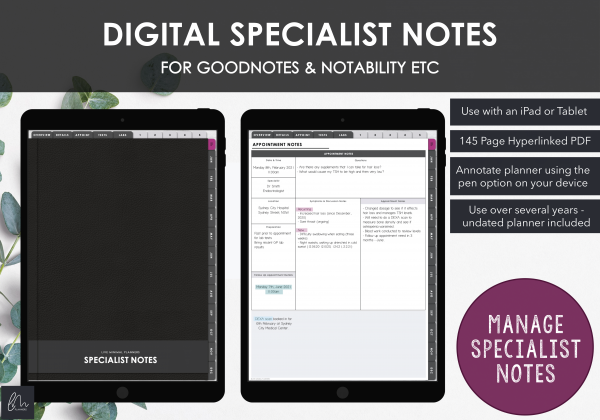 LiveMinimalPlanners Digital Specialist Notes Planner