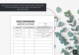 LiveMinimalPlanners Medication List Minimalist Design