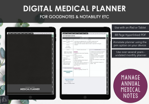 LiveMinimalPlanners Digital Medical Planner MinimalistGreen